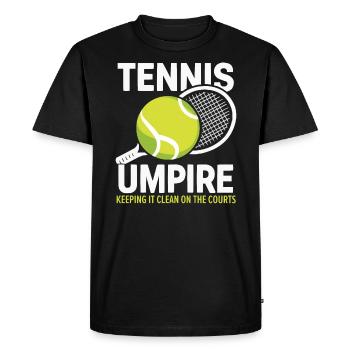 Tennis Umpire Ref Sports Game Official Referee - Men's Premium Organic T-Shirt - black - Front - Nico (187cm)