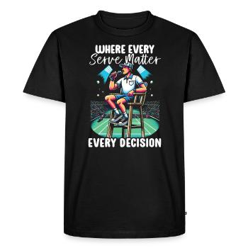 Tennis Umpire Ref Sports Game Official Referee - Men's Premium Organic T-Shirt - black - Front - Nico (187cm)