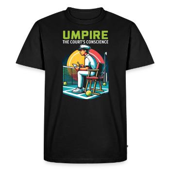 Tennis Umpire Ref Sports Game Official Referee - Men's Premium Organic T-Shirt - black - Front - Nico (187cm)