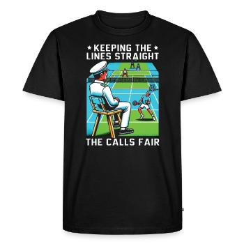 Tennis Umpire Ref Sports Game Official Referee - Men's Premium Organic T-Shirt - black - Front - Nico (187cm)