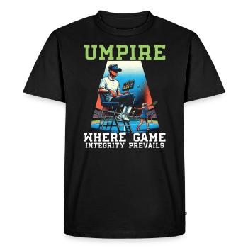 Tennis Umpire Ref Sports Game Official Referee - Men's Premium Organic T-Shirt - black - Front - Nico (187cm)