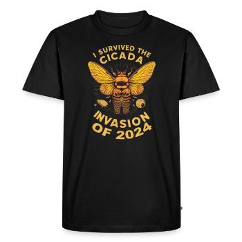 Cicada Invasion Insect Brood Cicada Survivor - Men's Premium Organic T-Shirt - black - Front - Nico (187cm)