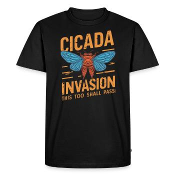 Cicada Invasion Insect Brood Cicada Survivor - Men's Premium Organic T-Shirt - black - Front - Nico (187cm)