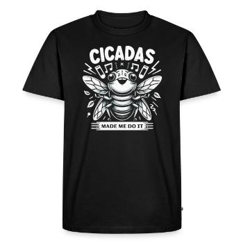 Cicada Invasion Insect Brood Cicada Survivor - Men's Premium Organic T-Shirt - black - Front - Nico (187cm)