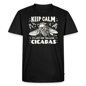 Invasion de cigale Couvain d'insectes Survivant de cigale - T-shirt Premium bio Homme - noir - Devant - Nico (187cm)