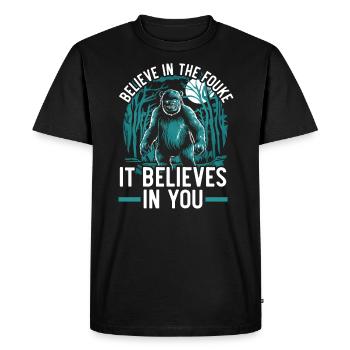 Fouke Monster Southern Sasquatch Cryptozoologie - T-shirt Premium bio Homme - noir - Devant - Nico (187cm)