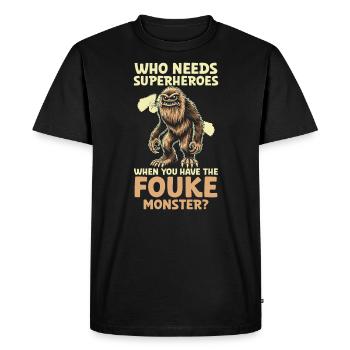 Monstre de Fouke Sasquatch du Sud Cryptozoologie - T-shirt Premium bio Homme - noir - Devant - Nico (187cm)