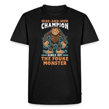 Monstre de Fouke Sasquatch du Sud Cryptozoologie - T-shirt Premium bio Homme - noir - Devant - Nico (187cm)