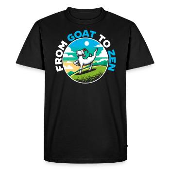 Funny Goat Yoga Meditation Yoga Instructor Namaste - Men's Premium Organic T-Shirt - black - Front - Nico (187cm)