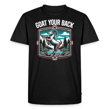 Funny Goat Yoga Meditation Yoga Instructor Namaste - Men's Premium Organic T-Shirt - black - Front - Nico (187cm)