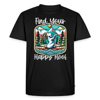 Funny Goat Yoga Meditation Yoga Instructor Namaste - Men's Premium Organic T-Shirt - black - Front - Nico (187cm)