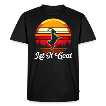 Funny Goat Yoga Meditation Yoga Instructor Namaste - Men's Premium Organic T-Shirt - black - Front - Nico (187cm)