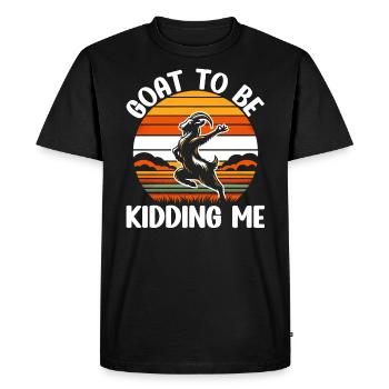 Funny Goat Yoga Meditation Yoga Instructor Namaste - Men's Premium Organic T-Shirt - black - Front - Nico (187cm)