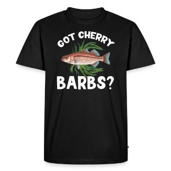 Poisson barbelé cerisier Poisson d'aquarium d'eau douce Aquariste - T-shirt Premium bio Homme - noir - Devant - Nico (187cm)