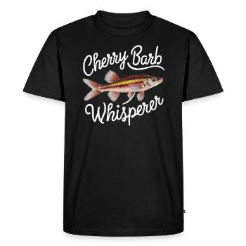 Cerise, Barbe, Poisson, Aquarium, Eau douce, Aquariophilie, - T-shirt Premium bio Homme - noir - Devant - Nico (187cm)