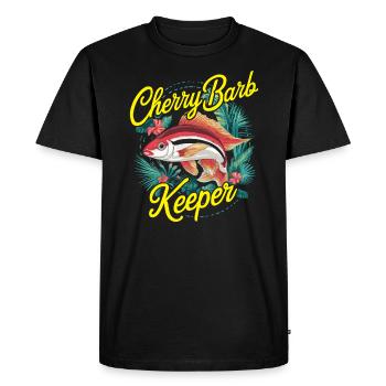 Poisson barbelé cerisier Poisson d'aquarium d'eau douce Aquariste - T-shirt Premium bio Homme - noir - Devant - Nico (187cm)