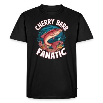 Cerise, Barbe, Poisson, Aquarium, Eau douce, Aquariophilie, - T-shirt Premium bio Homme - noir - Devant - Nico (187cm)