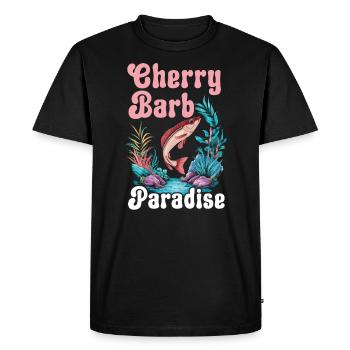 Poisson barbelé cerisier Poisson d'aquarium d'eau douce Aquariste - T-shirt Premium bio Homme - noir - Devant - Nico (187cm)