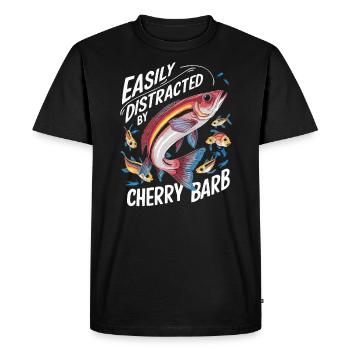 Poisson barbelé cerisier Poisson d'aquarium d'eau douce Aquariste - T-shirt Premium bio Homme - noir - Devant - Nico (187cm)