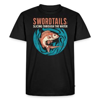 Poisson-épée Aquarium d’eau douce Aquariophile - T-shirt Premium bio Homme - noir - Devant - Nico (187cm)