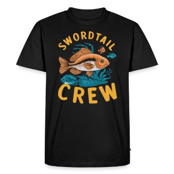 Poisson porte-épée Poisson d'aquarium d'eau douce Aquariste - T-shirt Premium bio Homme - noir - Devant - Nico (187cm)