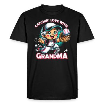 Baseball Grand-mère Grand-mère Journée des grands-parents - T-shirt Premium bio Homme - noir - Devant - Nico (187cm)