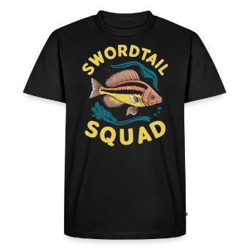 Poisson porte-épée Poisson d'aquarium d'eau douce Aquariste - T-shirt Premium bio Homme - noir - Devant - Nico (187cm)