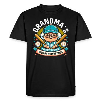Journée des grands-parents de grand-mère de baseball - T-shirt Premium bio Homme - noir - Devant - Nico (187cm)