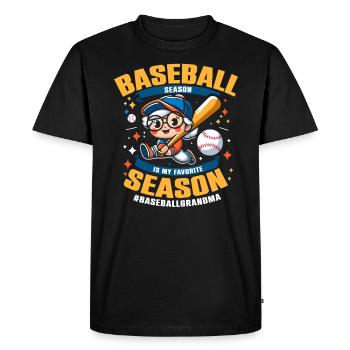Journée des grands-parents de grand-mère de baseball - T-shirt Premium bio Homme - noir - Devant - Nico (187cm)