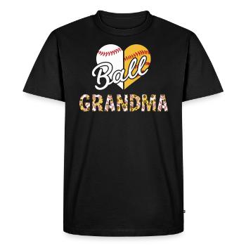 Journée des grands-parents de grand-mère de baseball - T-shirt Premium bio Homme - noir - Devant - Nico (187cm)