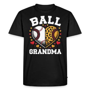 Baseball Grand-mère Grand-mère Journée des grands-parents - T-shirt Premium bio Homme - noir - Devant - Nico (187cm)