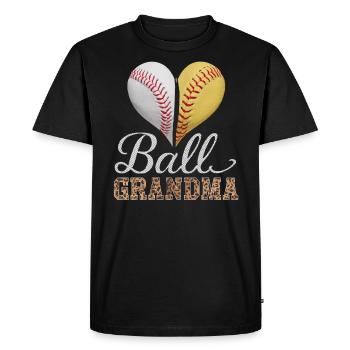 Journée des grands-parents de grand-mère de baseball - T-shirt Premium bio Homme - noir - Devant - Nico (187cm)