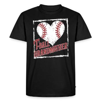 Journée des grands-parents de grand-mère de baseball - T-shirt Premium bio Homme - noir - Devant - Nico (187cm)