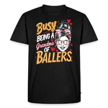 Journée des grands-parents de grand-mère de baseball - T-shirt Premium bio Homme - noir - Devant - Nico (187cm)