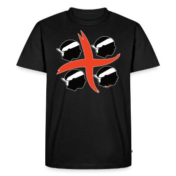 4 Mori Real - T-shirt Premium bio Homme - noir - Devant - Nico (187cm)