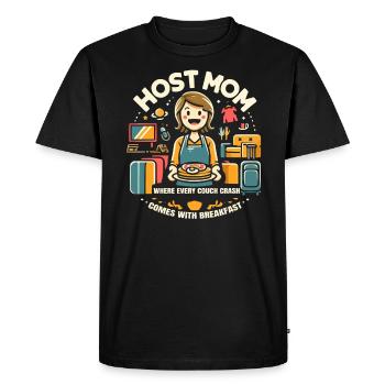 Host Mom Exchange Student Host Family Host Parent - Men's Premium Organic T-Shirt - black - Front - Nico (187cm)