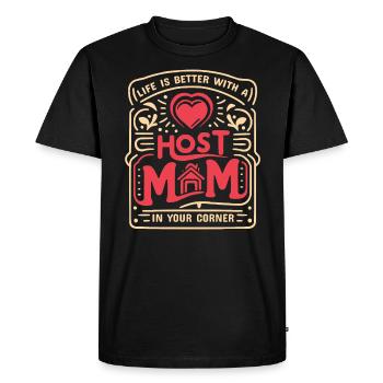 Host Mom Exchange Student Host Family Host Parent - Men's Premium Organic T-Shirt - black - Front - Nico (187cm)
