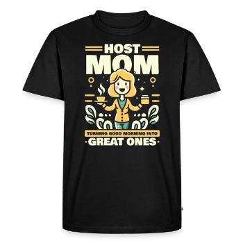 Host Mom Exchange Student Host Family Host Parent - Men's Premium Organic T-Shirt - black - Front - Nico (187cm)
