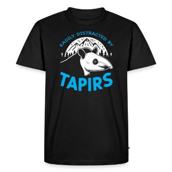 Tapir de montagne Animal Gardien de zoo Amoureux du tapir - T-shirt Premium bio Homme - noir - Devant - Nico (187cm)