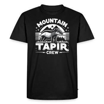 Tapir de montagne Animal Gardien de zoo Amoureux du tapir - T-shirt Premium bio Homme - noir - Devant - Nico (187cm)