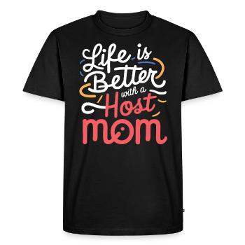 Host Mom Exchange Student Host Family Host Parent - Men's Premium Organic T-Shirt - black - Front - Nico (187cm)