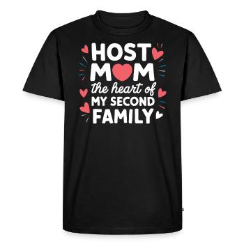 Host Mom Exchange Student Host Family Host Parent - Men's Premium Organic T-Shirt - black - Front - Nico (187cm)
