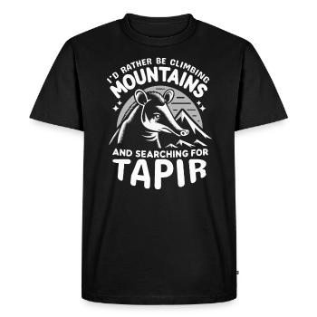 Tapir de montagne Animal Gardien de zoo Amoureux du tapir - T-shirt Premium bio Homme - noir - Devant - Nico (187cm)