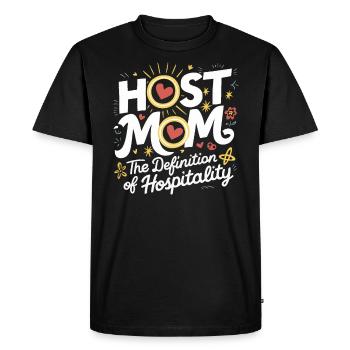 Host Mom Exchange Student Host Family Host Parent - Men's Premium Organic T-Shirt - black - Front - Nico (187cm)