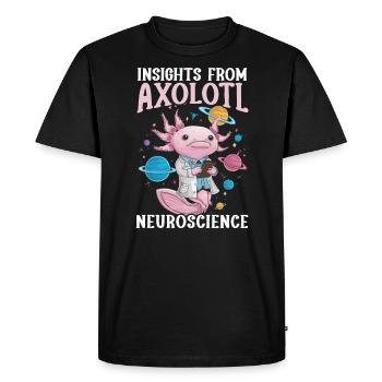 Axolotl Science Teacher Mexican Salamander - Men's Premium Organic T-Shirt - black - Front - Nico (187cm)