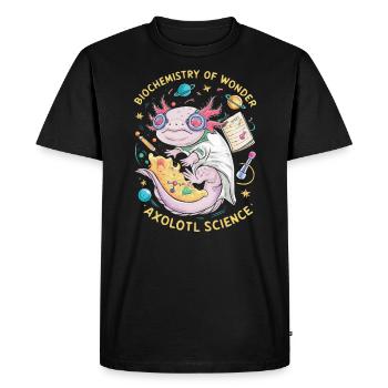 Axolotl Science Teacher Mexican Salamander - Men's Premium Organic T-Shirt - black - Front - Nico (187cm)