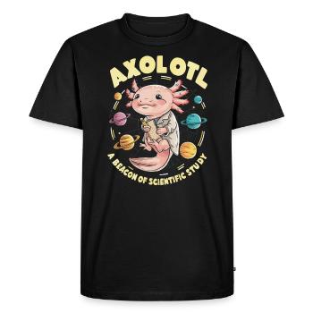 Axolotl Science Teacher Mexican Salamander - Men's Premium Organic T-Shirt - black - Front - Nico (187cm)
