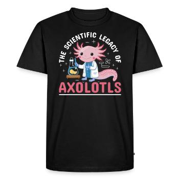 Axolotl Professeur de sciences Salamandre mexicaine - T-shirt Premium bio Homme - noir - Devant - Nico (187cm)