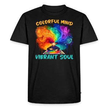 AuDHD Autisme TDAH Spectre autistique Neurodiversité - T-shirt Premium bio Homme - noir - Devant - Nico (187cm)