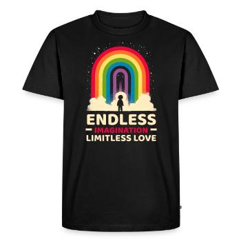 AuDHD Autisme TDAH Spectre autistique Neurodiversité - T-shirt Premium bio Homme - noir - Devant - Nico (187cm)